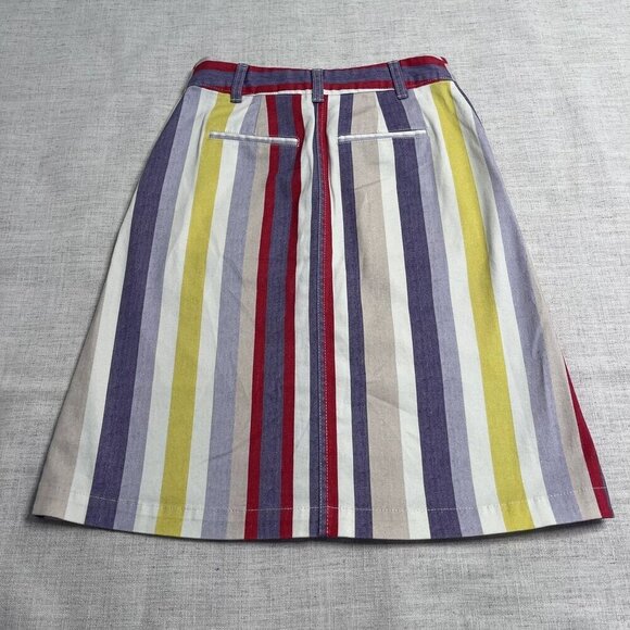 Anthropologie Women’s Multi Color Striped Skirt Size 00 - Picture 2 of 4